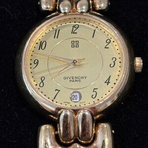 Givenchy Gold-Tone Round Bracelet Watch